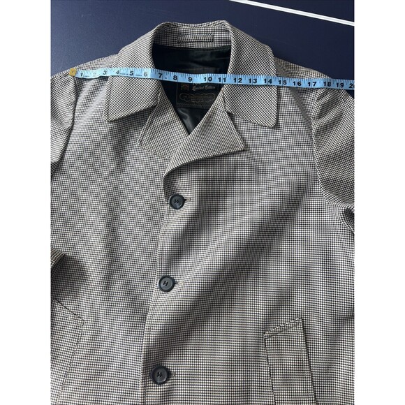 VTG London‎ Fog Men's Houndstooth Single Breast Overcoat 42 Long - Picture 11 of 11